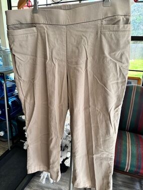 Briggs Beige Casual Cropped Pants- Size 16 GUC